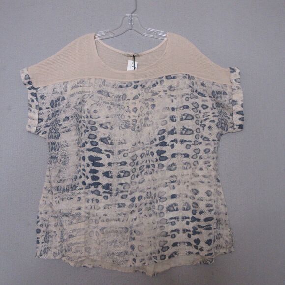 Lungo L'arno Top Tunic Plus 1X Floral Linen Lagenlook Relaxed Fit NWT Flowy - Picture 1 of 11
